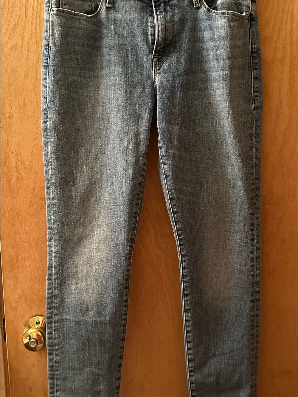 Frame Denim Skinny Jeans in Light Blue Wash